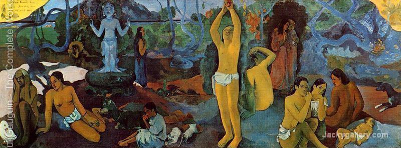 Where Do We Come From What Are We Doing Where Are We Going by Paul Gauguin paintings reproduction